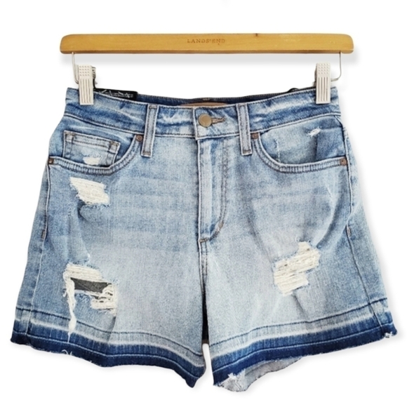 NEW Joe's Jeans Distroyed Medium Wash Shorts - Picture 3 of 6